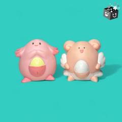 ポケモンキッズ　ハピナス　クリア　ソフビ　指人形 2025年最新】ハピナス指人形の人気アイテム - メルカリ