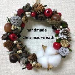 【メルカリ便】針葉樹のナチュラルリース　クリスマス　アンティークベル　591 メルカリ便】針葉樹のナチュラルリース クリスマス アンティーク