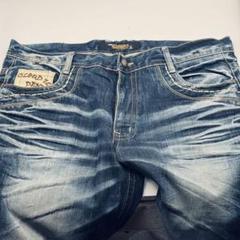 Cloud72 クラウド72 Denim 刺繍　和柄　ダークブルー