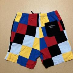 Supreme パッチワーク ハーフパンツ カラフル Mマルチカラー