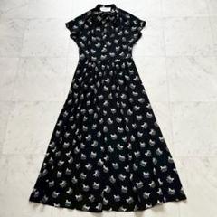 CELINE 近年 ラバリエール 馬車柄 シルク トリオンフ ボウタイドレス