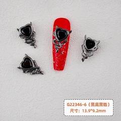 ネイルパーツ small devil ネイルパーツ small devil Nail Art Chunky *DeVils* Black Red