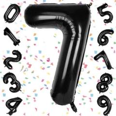 ナンバーバルーン ７ ブラック 誕生日 記念日 イベント 大きい 飾り 子供