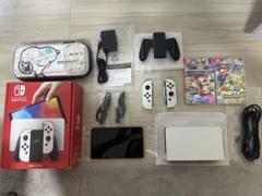 Switch本体有機EL Joy-Conホワイト+マリオカート8+マリオパーティ