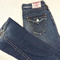 00s USA製 True Religion デニム フレアパンツ ダメージ TRUE RELIGION joey フレアデニム ダメージ w25 USA製 - メルカリ