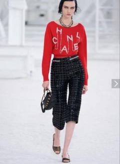 最安値！！CHANEL シャネル３６ニット　ビジュー　レッド　パール 最安値！！CHANEL シャネル36ニットビジューレッドパール