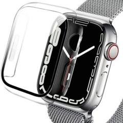 Apple Watch 7/8 41mm 45mm クリア 縁黒