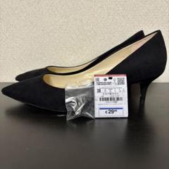 タグ付き未使用★ZARA ブラック グリッターヒールパンプス org.jpg