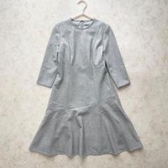 極美品　ANAYI ダブルクロスフレアヘムワンピース フォーマル 長袖　36　S