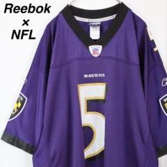 【NFLチーム】リーボック レイブンズ ゲームシャツ ユニホーム アメフト L
