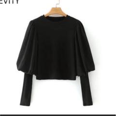 black puff tops♡