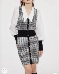rienda | 2WAY ZIPタイト mini knit OP (ワンピース(ミニ