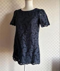美品 21SS エムズグレイシー カットワークレースブラウス チュニック フレア エムズグレイシー♡フラワーチュニック