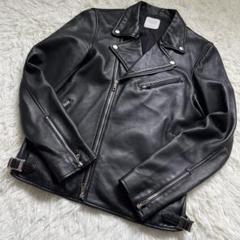 美品 ユナイテッドトウキョウ 羊革 ダブルライダースジャケット ブラック 2