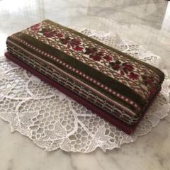 フランス　アンティーク　カルトナージュBOX　リボン刺繍　モアレ　激レア！ フランスアンティークカルトナージュBOXリボン刺繍モアレ激レア！