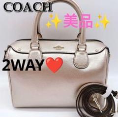 【高品質】 美品☆COACH コーチ 2wayミニサッチェル ショルダーバッグ バッグ