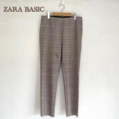 【ザラ/ZARA】スラックス　イージーパンツ　ダンボールニット風　チェック【L】