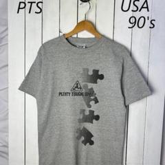 USA古着 90s USA製 PTS 両面ジグソーパズルTシャツ M オールド