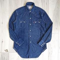 エスクさん Levi's✨ショートホーン デニム ウエスタンシャツ 濃紺 USA エスクさん Levi's✨ショートホーン デニム ウエスタンシャツ