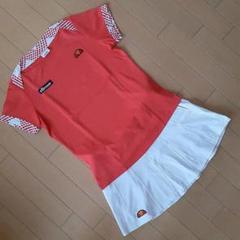 エレッセ レディーステニスウェア ゲームシャツ＆スコート Mサイズ セット ☆エレッセ ellesse テニスゲームシャツM &スコートS