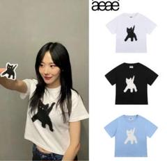 Tシャツ・カットソー [AEAE]FLASHED CATS EYE CROP T-SHIRTS [OATMEAL] [FLASHED CA ☆送料・関税込☆AEAE☆FLASHED CATS EYE CROP T-SHIRTS☆ (AEAE