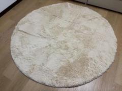 円形ラグ ラグマット 直径140cm ベージュ