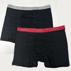 ４L ★ヘインズ ボクサー２枚set ブラック地のサムネイル