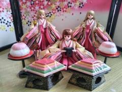 雛人形リカちゃん三人官女小道具付きリメイク品 ⑤