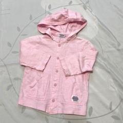 美品【MIKIHOUSE】ミキハウス パーカー風カーディガン ピンク 80cm
