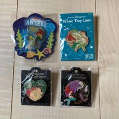 ディズニー ピンバッジ リトルマーメイド アリエル 4個セット