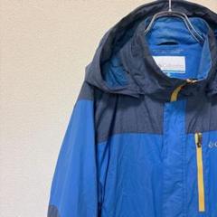 Columbia オムニウィンドブロック ウィンドジャケット L 青×グレー