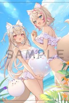 C104 ホロライブFUWAMOCOフワモコ B2タペストリー
