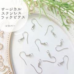 サージカルステンレス フックピアス 【10点】 シルバー 金具 ピアス パーツ