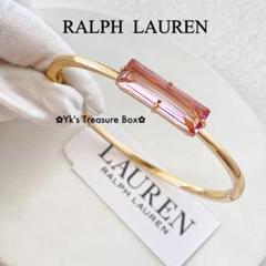 【Ralph Lauren】クリスタル パヴェ ラウンデルブレスレット RALPH LAUREN ラルフローレン チェーンブレスレット Lサイズ WG