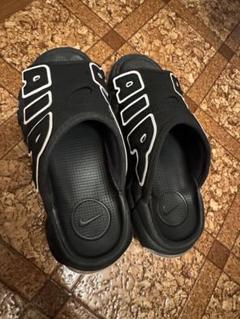 NIKE アップテンポ28 サンダルブラックメルぼうず