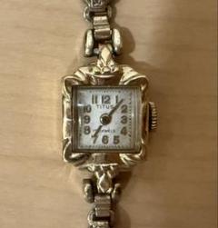 【本日特価】 タイタス メルカリ - 17JEWELS 14金 14K レディース腕時計 TITUS 時計