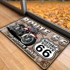 ROUTE66 ラグマット 50×80cm 玄関マット　キッチンマット a497