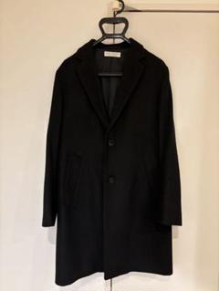 ✴美品✴ ビューティー＆ユース 黒 チェスターコート メンズ S　✴品良く決まる チェスターコート（Black - #78 黒万筋2016） ｜小倉織｜小倉 縞
