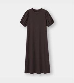 バックオープンワンピース GU ダークブラウン L