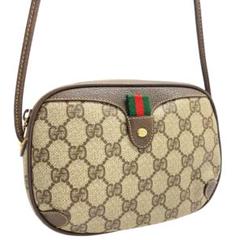【美品】GUCCI シェリーライン オールドグッチ ショルダーバッグ PVC