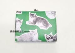 【美品♡】 manhattaner’s 二つ折り財布　がま口　ねこ Manhattaner's マンハッタナーズ 財布 スケッチパース がま口二