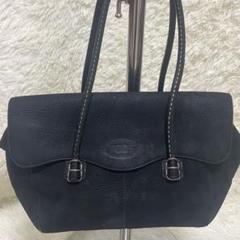 トッズ TOD'S 本革 ハンドバッグ ショルダーバッグ 黒 ブラック