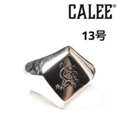 calee logo diamond cut pinky ring リング