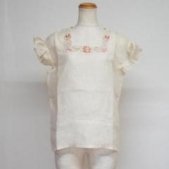【タグ付き美品】MOSE モーゼ 花柄刺繍 トップス A-103