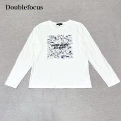 ダブルフォーカス　ロンT(L)プリント　クルーネック　ストレッチ　カジュアル
