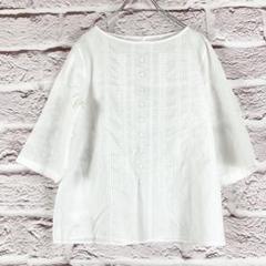 r256 HUMAN WOMAN ホワイト刺繍入りコットンチュニック