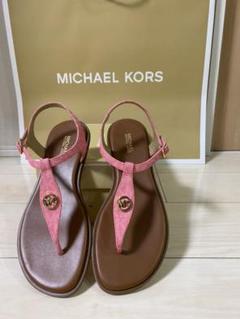値下げ❣️美品定価¥4万 マイケルコースゴールドサンダル ミュール7.5 ...