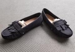UGG アグ ローファー ドライビングシューズ ブラック スエード フリンジ