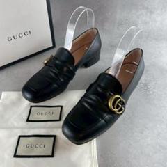 美品・箱付　GUCCI グッチ　GG マーモント　ヒール　ローファー　ロゴ　24 美品・箱付 GUCCI グッチ GG マーモント ヒール ローファー ロゴ