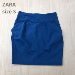 ZARA ザラ ストレッチ ミニスカート ブルー Sのサムネイル